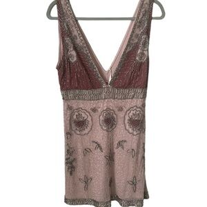 Free People Moondust Beaded Mini Dress